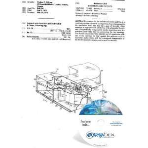  NEW Patent CD for SMOKE AND FIRE ISOLATION DEVICE 