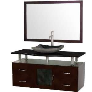 Accara 48 Wall Mounted Bathroom Vanity with Drawers   Espresso w 