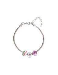 Pandora Style Starter Bracelet + 3 Beads   8.25 (21 cms)   Silver 