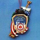 KSA Club Pack of 12 FDNY Firefighter Shield Christmas Ornaments 4.75