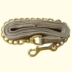  Deluxe Lead with Brass Chain   Khaki