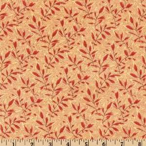  44 Wide Cumberland Westbury Red/Natural Fabric By The 