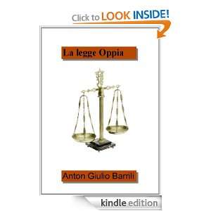 La legge Oppia (Historical Context) (Indice Active) (Italian Edition 