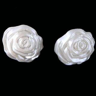 wholesale lot 12 pairs shell flower earring studs silver plated needle 