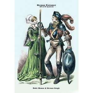   on 20 x 30 stock. German Costume Noble Woman and German Knight II