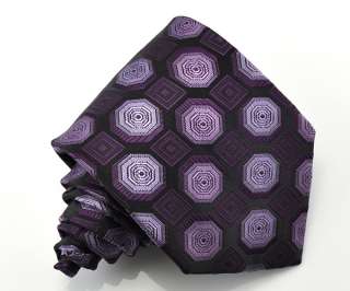   Woven silk Mens Tie Geometric Prints Necktie set Cufflinks 172  