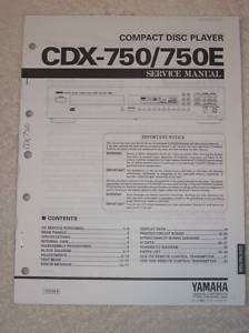 Yamaha Service Manual~CDX 750/750E CD Disc Player  