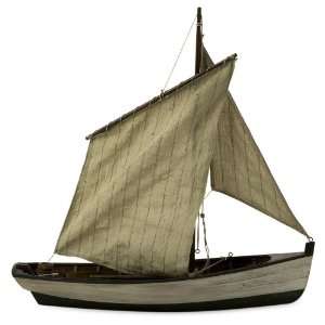  Humble Fishing Vessel with Canvas Sails Coastal Accent 