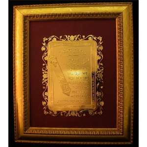  Business Blessing Gold Plated and Framed 