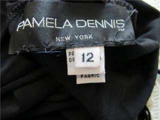 pamela dennis new york long black spaghetti strap dress