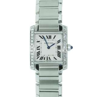   Size Diamond Tank Francaise Watch Stainless Steel W51008Q3  