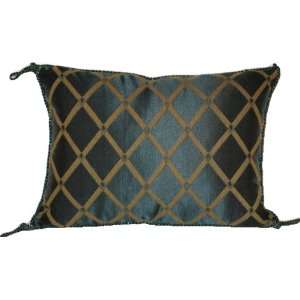 Green Fence Satin Rectangular Pillow 15x9 W/trim 
