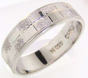 Solid Sterling Silver 6.00 MM Wide Designer Wedding Band Ring or Thumb 