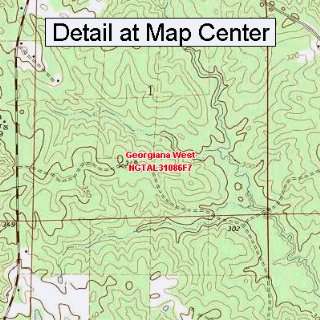 USGS Topographic Quadrangle Map   Georgiana West, Alabama (Folded 