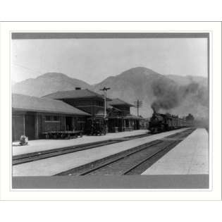 Library Images Historic Print (L) Utah   Provo   Train pulling into 