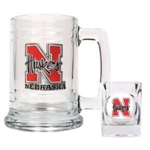  Nebraska Cornhuskers Beer Mug & Shot Glass Set