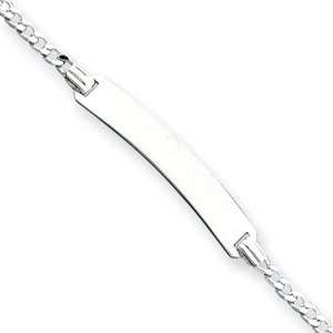  Sterling Silver Curb Link ID Bracelet Vishal Jewelry 