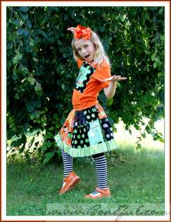 BOOAK Boutique GIRL Halloween 2 3 4 5 6 8 Twirl Skirt Top Set Custom 