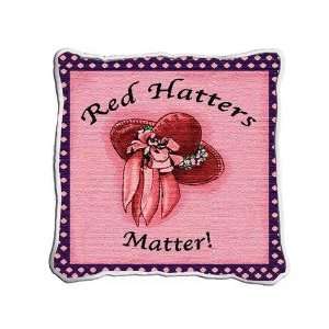  Red Hatters Matter Pillow   17 x 17 Pillow