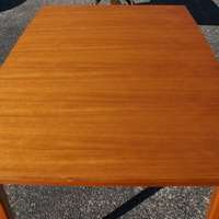 danish teak extension dining table 1960 s two pull out leaves extends 