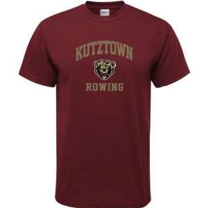  Kutztown Golden Bears Maroon Rowing Arch T Shirt Sports 