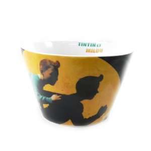  Cereal bowl Tintin yellow black.