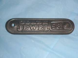 Antique Clark Jewel stove emblem plaque metal vintage 53  