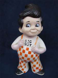 1973 Big Boy Restaurant Vinyl Rubber Doll Bank 8 1/2  