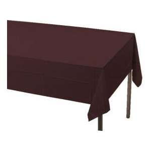 Plastic Banquet Table Cover, Brown 