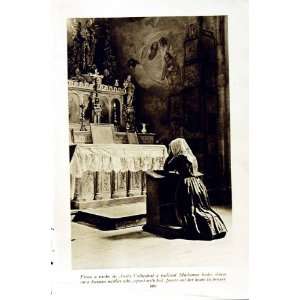  c1920 AOSTA CATHEDRAL MADONNA PRAYER ITALY MONKS