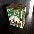 1910s Candy Tin, The Steamship Brand Molasses Candy, Glasgow