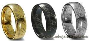 Tungsten Gold Black & Silver Lord of the Rings LOTR  