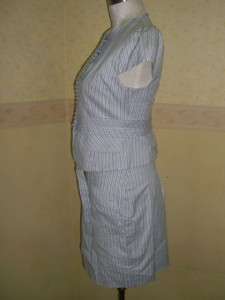 425 Auth BCBG Cap Sleeve Cotton Skirt Suit Size XS/ 2  