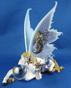 Serenity Unicorn Figurine with Fairy art of Nene Thomas  
