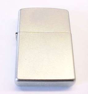 NEW Vintage ZIPPO Brushed Finish Chrome Lighter w/ Box  