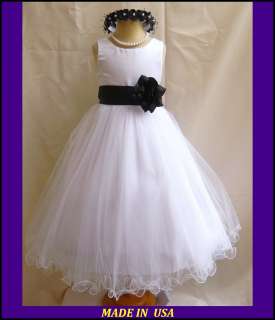   BLACK PAGEANT DAVIDS WEDDING PROM FLOWER GIRL DRESS 1 2 4 6 8 10 12 14