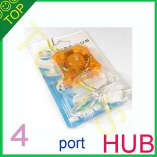   High Speed 1 to 4 Port usb2.0 Hub PC LAPTOP MAC cute gift 01B  