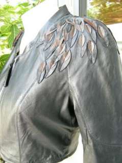 BEBE coat leather BOM jacket Feathered Leather Jacket 179569  