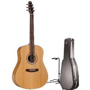 Seagull S6 Slim Acoustic Guitar Bundle with Gator Hardshell Case and 