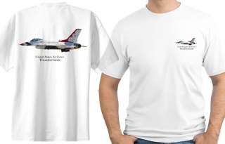 USAF F 16 Fighting Falcon Thunderbirds Tshirt 9977 jet  