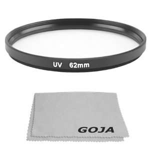  62mm UV Ultra Violet Filter + 1 Ultra Fine GOJA Microfiber 