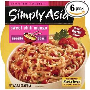 Simply Asia Noodle, Sweet Chili Mango, 8.5 Ounce Bowl (Pack of 6 