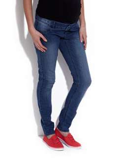 Blue (Blue) Mamalicious Hot Slim Jeggings  247277540  New Look