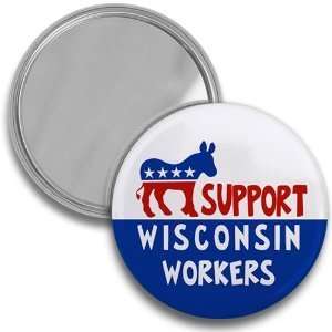  Creative Clam Support Wisconsin Workers Politics 2.25 Inch 