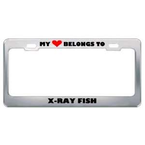  My Heart Belongs To X Ray Fish Animals Metal License Plate 