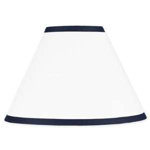  White and Navy Modern Hotel Lamp Shade by JoJo Designs 