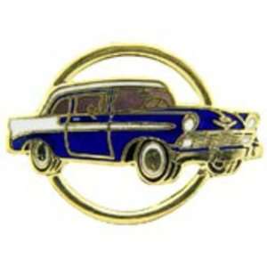 1956 Chevrolet In Circle Pin Blue 1