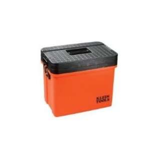 Klein Tool 54701 Hi Viz Sit/Stand 3 Tier Tool Box, Orange 