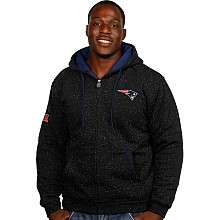 Pro Line New England Patriots Big & Tall Fleck Full Zip Hooded Jacket 
