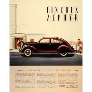  1936 Ad Lincoln Zephyr Car Automobile Auto Motor V 12 